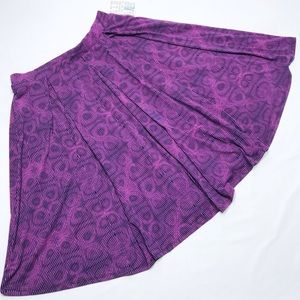 LuLaRoe Madison Skirt with Pockets Purple & Navy